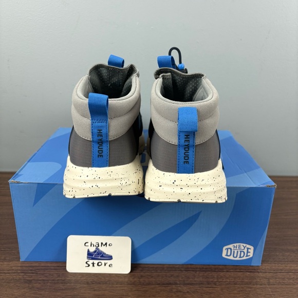 HEY DUDE SIROCCO MID TRAIL 40964-462 NAVY BLACK WHITE MEN SZ 14 - Picture 4 of 8